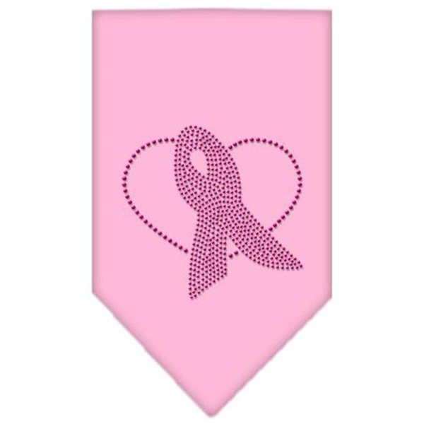 Unconditional Love Pink Ribbon Rhinestone Bandana Light Pink Small UN814098